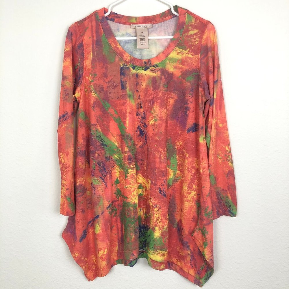 Philosophy Brushstroke Multi-Color Tunic L